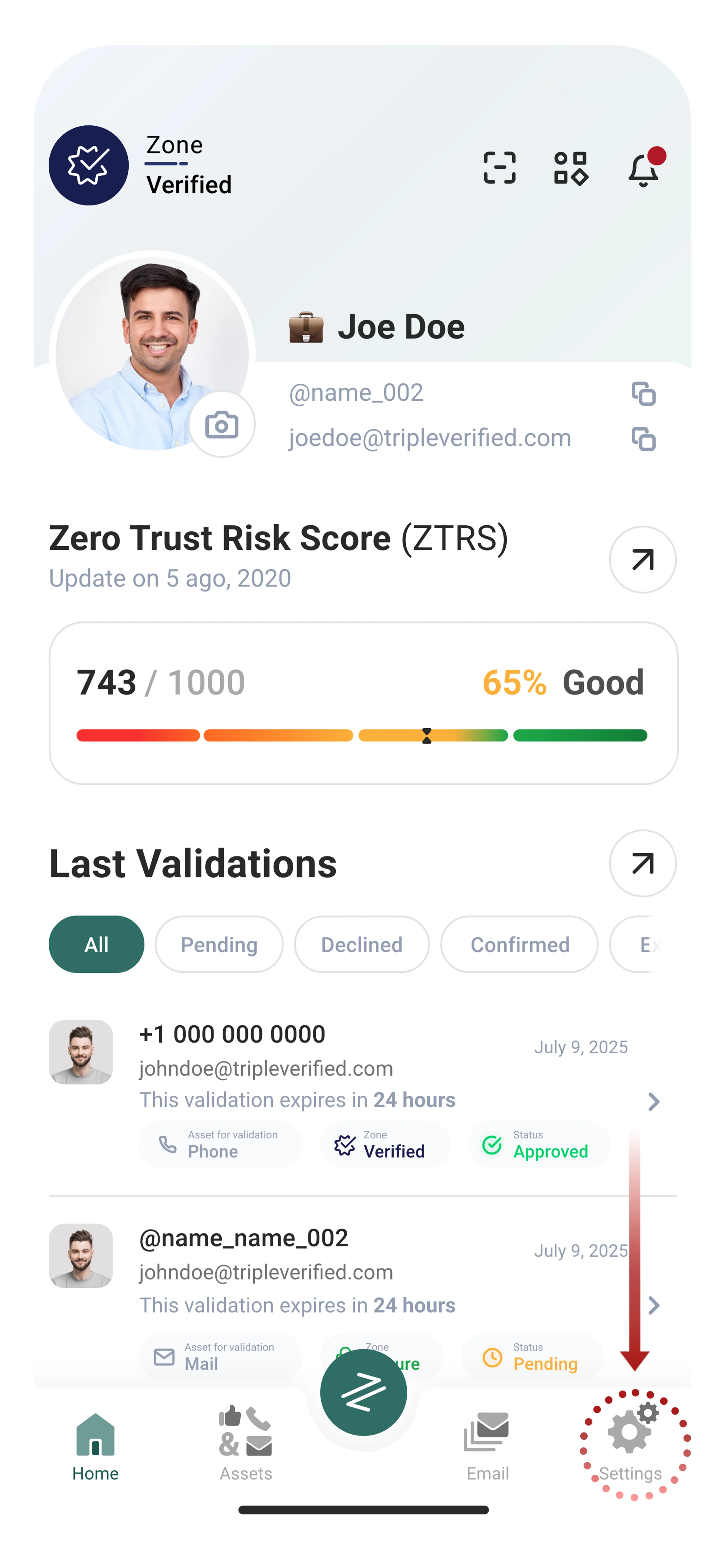 Privacy settings overview